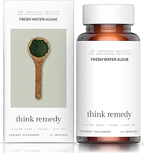 [BRSWGZAZCJ5W223X] Fresh Water Algae Capsules - Chlorella Spirulina Pills for Detoxification - Potent Chlorophyll - Organic Powder Supplement - 60 Capsules - Optimal 50/50 Blend