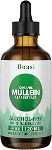 [BRSROAICBAFREDY3] 120ml Mullein Leaf Tincture - Lung Cleanse - Vegan Lung Detox - Respiratory Health and Immune Support Drops - Natural Supplement Liquid Extract 4 fl.oz.Chlorophyll