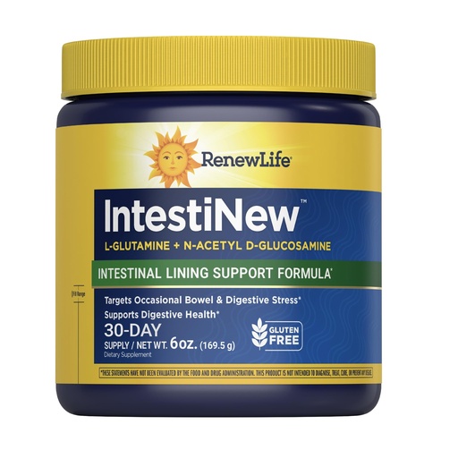 [BRSWIY36BFYBY2TC] Renew Life IntestiNew Intestinal Lining Support Formula, Powder Supplement Supports Digestive Health, L-Glutamine, Dairy, Soy and gluten-free, 5.7 oz.