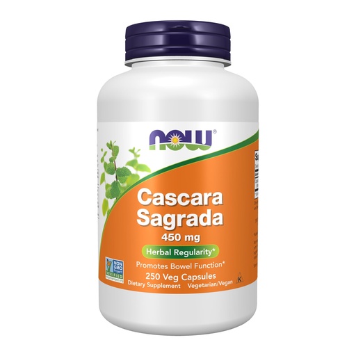 [BRSWIY35CZYR6DIV] Now Foods Cascara Sagrada 450mg, 250 Vcaps