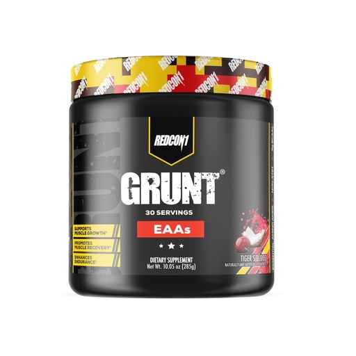 [BRSWG2YZOUCGEEIY] REDCON1 Grunt EAAs, Tiger's Blood - Sugar Free, Keto Friendly Essential Amino Acids Powder - Post Workout Powder Containing 9 Amino Acids to Help Train, Recover, Repeat (30 Servings)