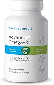 [BRSWKGY6OAAWEDIZ] Cooper Complete - Advanced Omega 3 - Fish Oil Supplement, Concentrated EPA + DHA Omega-3 Fatty Acids 1400 mg - 30 Day Supply