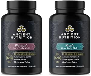 [BRSROCQ5CMIRQFLV] Ancient Nutrition Mutlivitamin Men's Once Daily Capsules, 30 Count + Multivitamin Women's Once Daily Capsules, 30 Count
