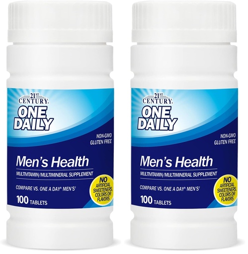 [BRSRAY3ROYHQAE32] 21st Century One Daily Men's Health Tablets, 100 Count (Pack of 2)