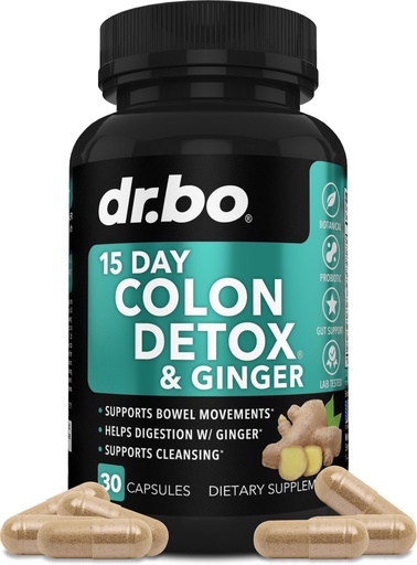 [BRSROBTRPJYBO23Z] Colon Cleanser Detox for Weight Flush - 15 Day Colon Cleanse Pills with Ginger - Fast Natural Laxative, Constipation Relief, Bowel Movement Supplements for Intestinal Stomach Bloating Gut Loss Support