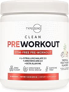 [BRSW2ZIZOIPQEDTV] Ultra Clean Stim Free Pump Pre Workout + Nitric Oxide Booster (Fruit Punch) Beetroot, 7G Arginine Citrulline Malate, Betaine, Beta A, ACV+ - Sugar/Caffeine Free Natural Non Stim Preworkout Men & Women