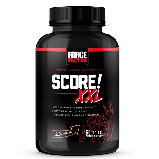 [BRSROELQDEJRY3A7] Force Factor Score! XXL Nitric Oxide Booster Supplement for Men with L-Citrulline, Horny Goat Weed, Black Maca, & Tribulus Terrestris to Increase Stamina, Energy, and Physical Performance, 60 Tablets