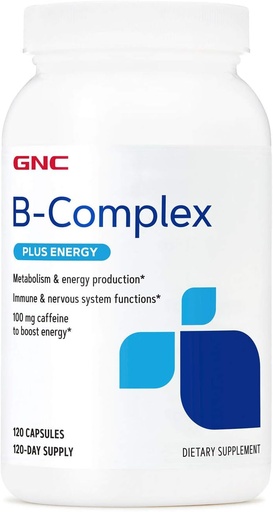 [BRSWYZQTOYNBYCLD] GNC B- Kompleks Ditambah Energi 124; Metabolisme & Produksi Energi 124; 120 Cacah