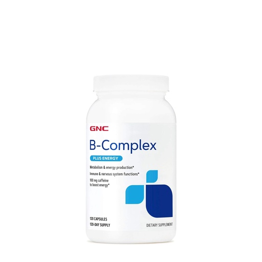 [BRSWYZQTOYNBYCLD] GNC B-Complex Plus Energy | Metabolism & Energy Production | 120 Count