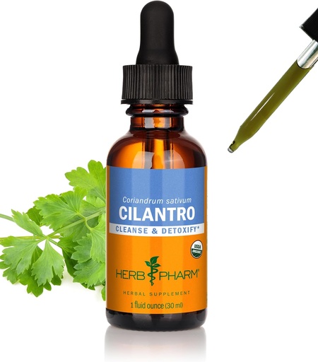 [BRSWIY35AIPB4A3U] Herb Pharm Certified Organic Cilantro Ekstrak untuk Cleansing dan Detoksifikasi Dukungan - 1 Ounce