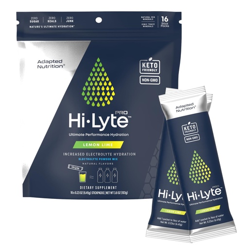 [BRSW2FQTOAOQ4HYU] Hi-Lyte Pro Lemon Lime Electrolytes Powder Packets - 16 Individual Drink Packets | Flavored Hydration Packets | Sugar-Free, Zero Carb, Zero Calorie