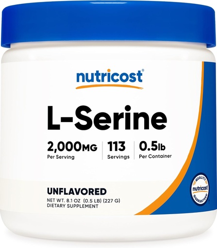 [BRSWYBL3CB6WYHTG] Nutricost L-Serine Powder, 113 Servings (.5LB) - 2,000 MG Per Serving - Non-GMO, Gluten Free