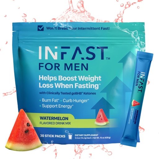 [BRSROHT4OIMRAHLH] Real Ketones Intermittent Fasting Drink Mix for Men BHB Exogenous Ketones Powder with Fasting Electrolytes & Green Coffee Bean Extract for Sustainable Hydration Energy and Focus (Watermelon) - 30ct