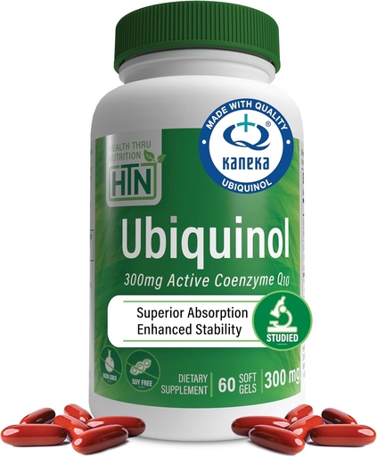 [BRSWIB3ZAR4BYD3Y] Saúde Thru Nutrição Ubiquinol 300mg 60 Softgels como Kaneka QH Reduced CoQ-10 - Stabilized - 3o Partido Testado □ Maior biodisponibilidade