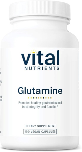 [BRSWIYQFPIEGMYI5] Vital Nutrients Glutamine | 3400mg L-Glutamine | Healthy Gastrointestinal Tract Function | Gluten, Dairy, Soy Free | Non-GMO | 90 Glutamine Capsules