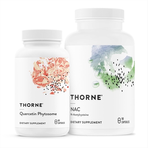 [BRSROATRA5YWAFYV] THORNE - Immune Support Duo - Quercetin Phytosome & NAC for Balanced Immune and Respiratory Wellness - 30 Servings