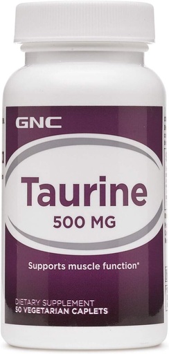 [BRSWIFY3BUGWEFI3] GNC Taurine 500mg, 50 Caplets, atbalsta muskuļu funkcija