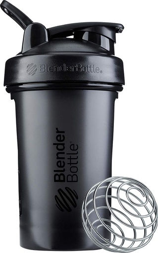 [BRSWGBQHAF4AO3TX] BlenderBottle Classic V2 Shaker Bottle Perfect for Protein Shakes and Pre Workout, 20-Ounce, Black