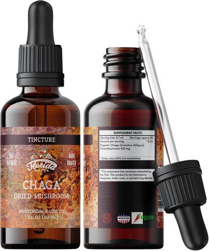 [BRSWGFQZCANQGCI2] Chaga Tincture, Wild Harvested Chaga Extract (Inonotus obliquus) Dried Mushroom