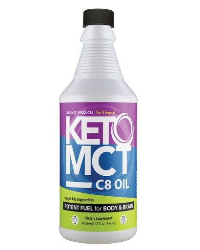 [BRSWKEYBBMGGIYDA] LifeSense C8 MCT Oil, Keto-Friendly, Sourced from Coconut Oil, Clinically Proven to Increase Ketone Production, Optimal Fuel for the Brain and Body, Made in USA by PhD Nutrition, 32 oz