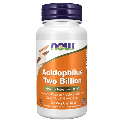 [BRSWIY35B4IBUETA] NOW Foods Supplements, Acidophilus, Two Billion, Strain Verified, Healthy Intestinal Flora*, 100 Veg Capsules