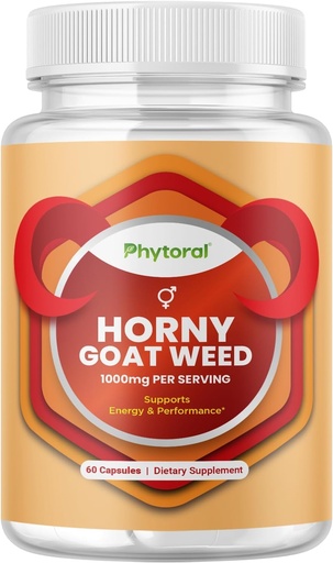[BRSWIB3YCIFRYEDO] Phytoral Pure Horny Goat Weed Extract with Maca Powder – Immune Support – Helps Increase Drive and Stamina – Booster for Men and Women Tongkat Ali Plus L-Arginine Increases Energy – 60 Count