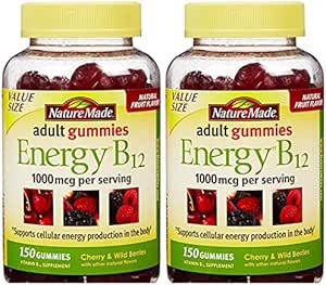 [BRSWGED5OIOWYEQU] Nature Made Energy B12 Adult Gummies 1000 mcg per Serving 150 Ct (Pack of 2)