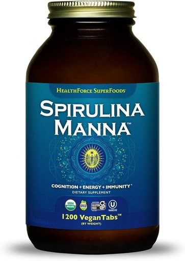 [BRSWKZA2CN4QCEDO] HealthForce SuperFoods Spirulina Manna - Tablet - 1200 Vegan tabletten