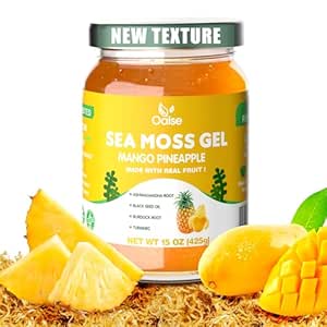 [BRSRMBIHOYNWEYI7] 18.5 OZ Sea Moss Gel Strawberry Flavor - Natural Seamoss Gel with 92 Minerals and Vitamins - Non-GMO, Gluten-Free, Vegan - Immune Support