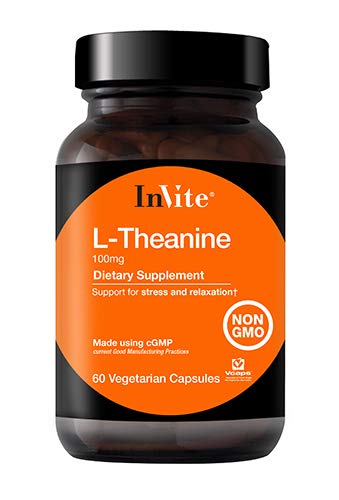 [BRSWECQHBEJQYEYZ] Invite Health L-Theanine - Support for Stress and Relaxation - 60 Vegetarian Capsules - 30 Day Supply