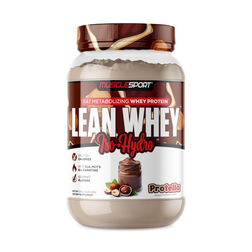 [BRSWGEAQDEFQ2CDP] Musclesport Lean Whey Revolution™ Protein Powder - Whey Protein Isolate - Low Calorie, Low Carb, Low Fat, Incredible Flavors - 25g Protein per Scoop - 2lb Protella