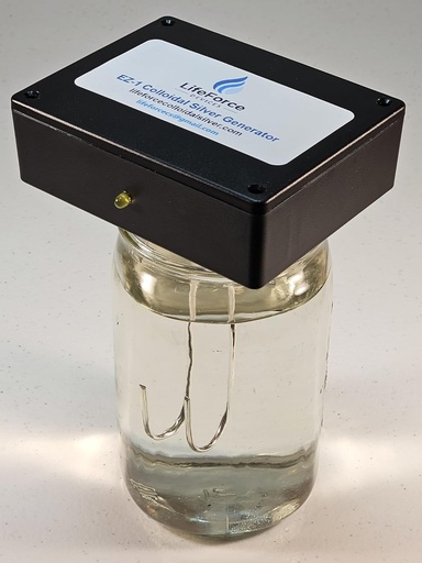[BRSWIHT5BIAWKDTO] Compact EZ-1 Barebones Silver Generator – Battery-Powered DIY Fresh Silver Maker – Portable Kit Makes 32oz in 16 Minutes (10-Gauge)