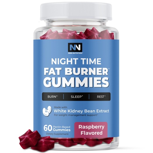 [BRSWYAL6BV7GE3AU] Night Time Fat Burner Gummies, Sleep Support & Weight Loss Supplement | Slimming Hunger Suppressant & Metabolism Booster, Shred Belly Fat While You Sleep | Nighttime Diet Gummies for Women & Men 60ct