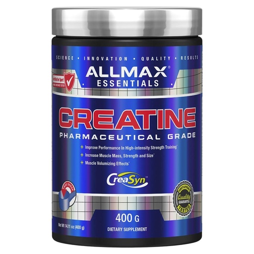 [BRSWIZT2DIBQ4F3O] ALLMAX Nutrition Creatine Monohydrate Powder, Unflavored – Pure Micronized Creatine Supplement for Men & Women – Supports Strength, Performance & Training Intensity – Vegan, Gluten Free (400g)