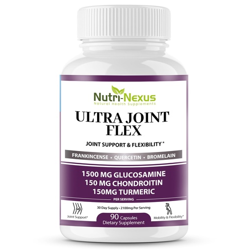 [BRSRAAT2BAJREC33] Joint Support Supplement with Glucosamine Chondroitin MSM Turmeric Boswellia - for Men and Women - Promotes Mobility, Flexibility, and Comfort - Made in USA - 90 Capsules