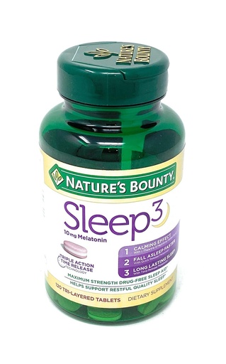 [BRSWYZAEAUMBYHTH] Nature's Bounty Sleep3 10mg. Melatonin, 120 Tablets