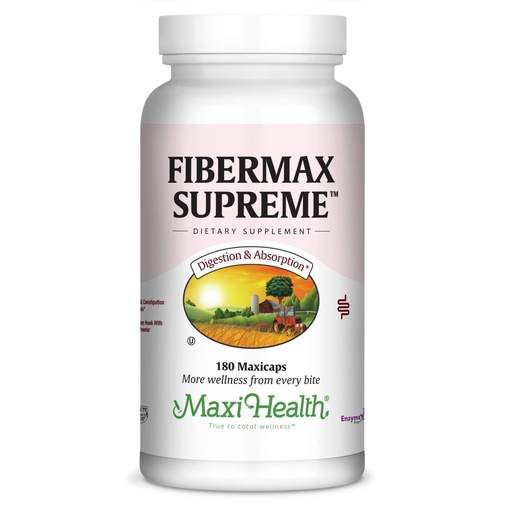 [BRSWIYQ5A4IWGCL6] Maxi Health Fibermax Supreme – Fiber Capsules for Gentle Digestive and Gut Support – Vegetarian Psyllium Husk Capsules – Kosher Fiber Supplement for Men and Women (180 Count)