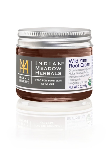 [BRSWI2YYOYHGKALM] Indian Meadow Herbals Wild Yam Root Cream (2oz) - USDA Certified Organic Balancing Cream for PMS & Menopause Relief - Estrogen & Progesterone-Free. Woman-owned & Operated Since 1994.