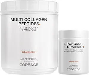 [BRSWYAIFAEORQ3D2] Joint & Immune Support Duo: Collagen Peptides Powder and Turmeric