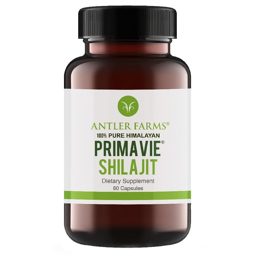 [BRSROGTQOUMGG3LL] Antler Farms - 100% Pure PrimaVie Shilajit for Men Extract, 60 Capsules, 250mg – Standardized to 50% Fulvic Acid, Wild Harvested Resin from the Himalayas, Powerful Adaptogenic Supplement