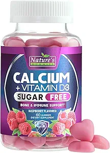 [BRSW2YAZCB6RG3AU] Calcium Supplement Gummies - Sugar Free Calcium Gummy with 400 IU Vitamin D3 for Best Absorption - Supports Immune Health, Bones & Teeth - Nature's Calcium Chews for Women & Men - 120 Gummies