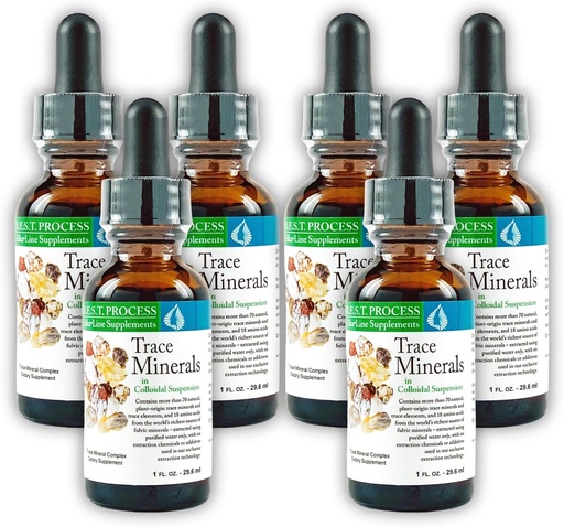 [BRSWYZIHPJ4AAG3U] Morter Trace Minerals in Colloidal Suspension (6 Pack) Morter HealthSystem Best Process Alkaline — Nutrient Dense Trace Elements, Fulvic Minerals & Amino Acids