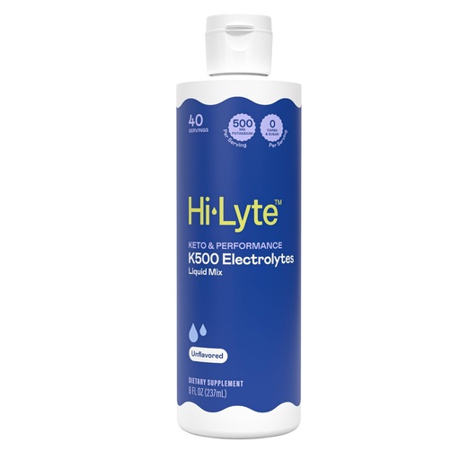 [BRSWYFTRCAFWYDQZ] Hi-Lyte K500 Unflavored Electrolytes Liquid Mix – High Potassium Concentrate for Keto, Fasting & Performance – 40 Servings