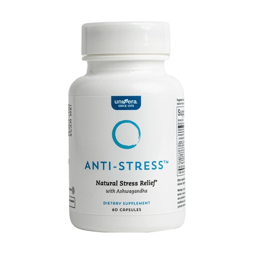 [BRSRMHAEOEMQOHLJ] Univera Anti Stress Supplement, with Ashwagandha, Gotu Kola, GABA & L-Theanine, Daily Supplements for Relaxation & Mood Balance, 60 Capsules