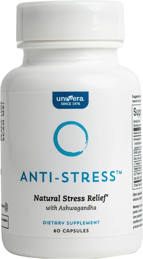 [BRSRMHAEOEMQOHLJ] Univera Anti-Stress, Stress Relief Supplement, Ashwagandha, GABA, L-Theanine, & Gotu Kola, 60 Count, Capsules