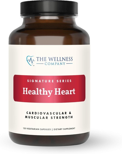 [BRSROHANAV7QKEQ6] The Wellness Company Healthy Heart - Cardiovascular Strength, Blood Flow, Nitric Oxide Production & Healthy Cholesterol Levels | 120ct (2 Month Supply)