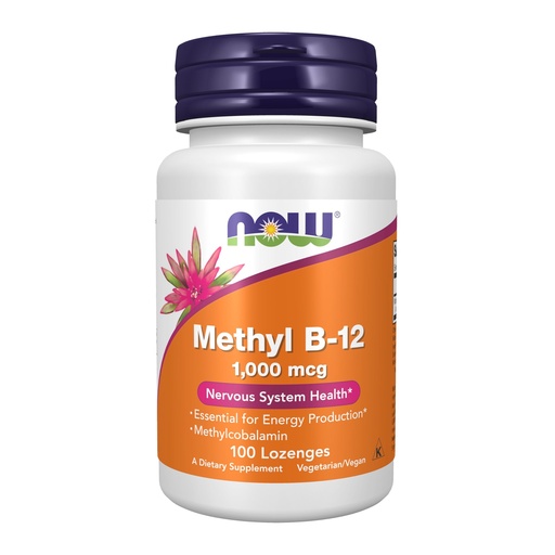 [BRSWIYYPOMNWGD3I] NOW Supplements, Methyl B-12 (Methylcobalamin) 1,000 mcg, Nervous System Health*, 100 Lozenges