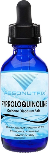 [BRSWGCAYCV4BQDTV] Absonutrix Pyrroloquinoline Quinone Disodium Salt 20mg, 4 Fl Oz Bottiglia, 200 Serve, Alta Biodisponibilità, Assorbimento rapido, Testato di terze parti, GMP-Certified, Non-GMO, Cruelty-Free, Made in USA