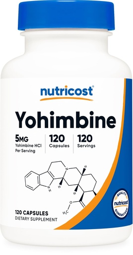 [BRSWKGD5AYPQIFDC] Nutricost Yohimbine HCl 5mg, 120 Capsules - Gluten Free and Non-GMO