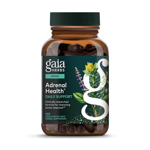 [BRSWIYL7C4ARSFI7] Gaia Herbs Adrenal Health Daily Support - Herbal Supplement with Ashwagandha, Holy Basil & Schisandra - Help Maintain Healthy Energy & Stress Levels* - 120 Vegan Liquid Phyto-Caps (60 Servings)